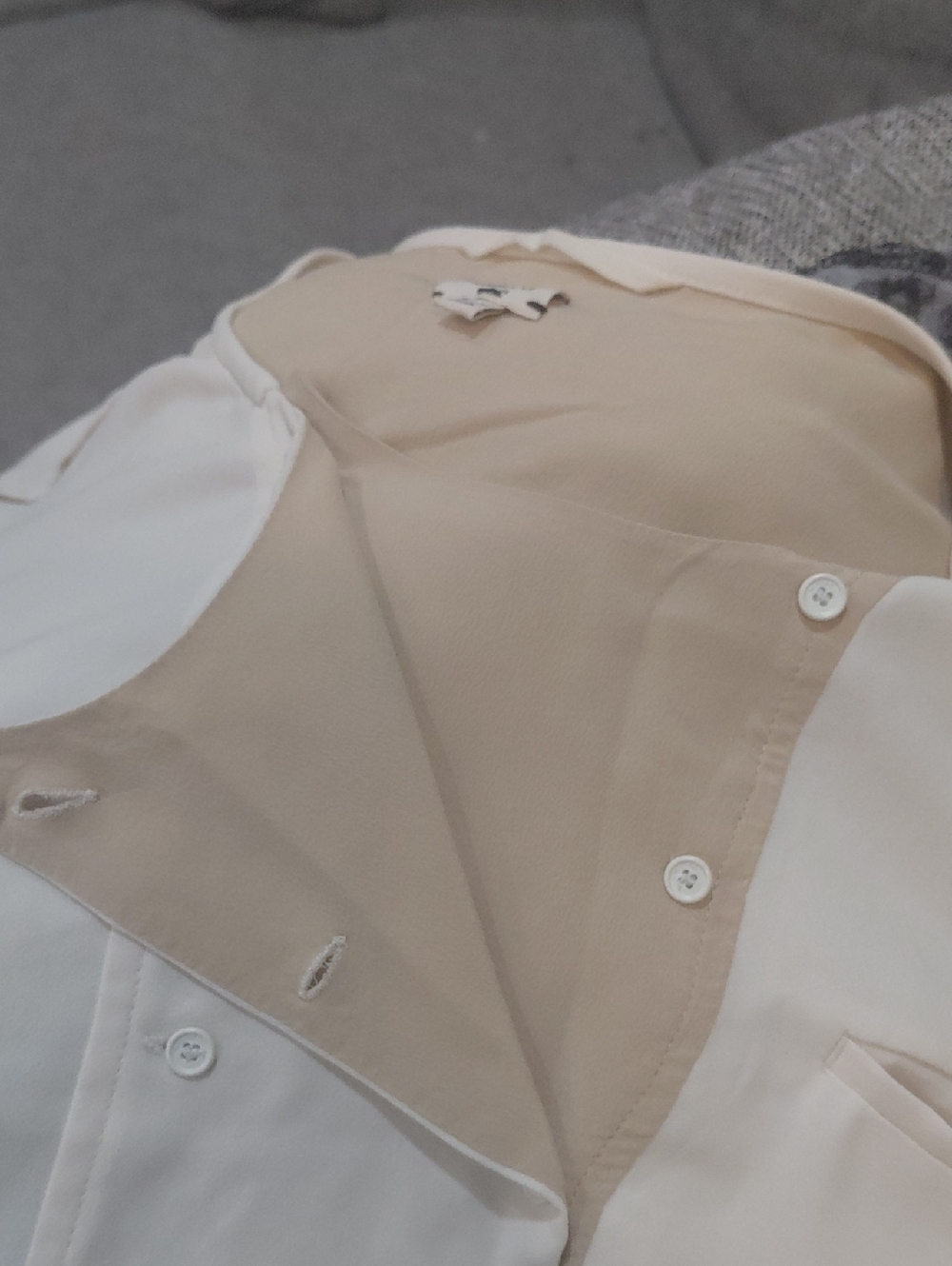Wilfred Cream Top with Leopard Print Trim - Picture 8 of 8